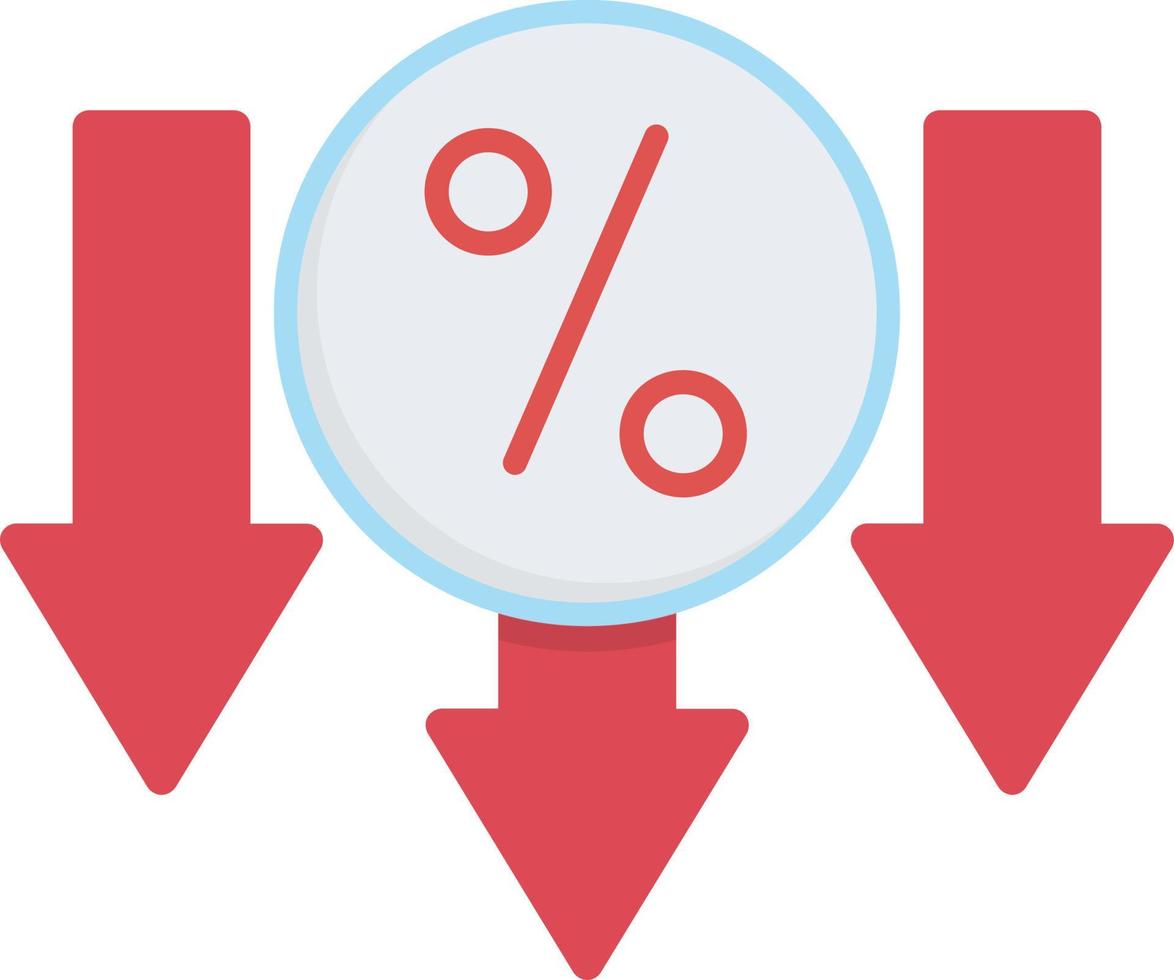 plat pictogram verlagen vector