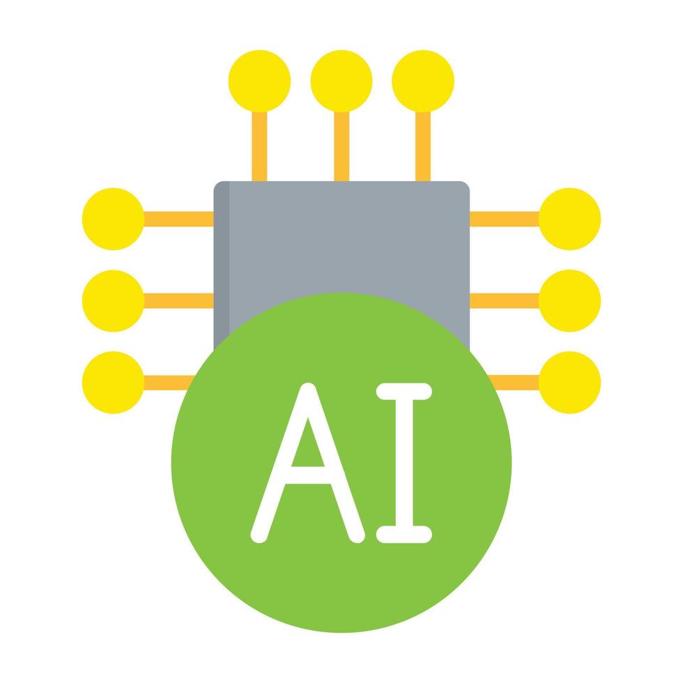 ai platte pictogram vector