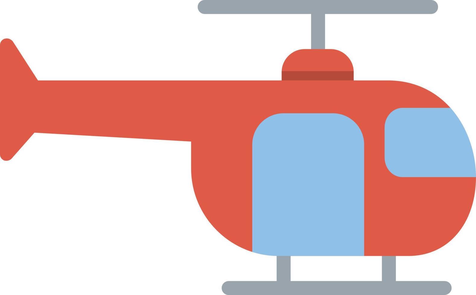 helikopter plat pictogram vector