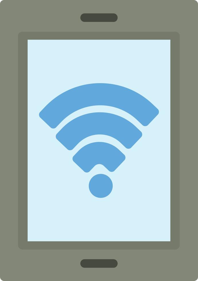 wifi plat pictogram vector