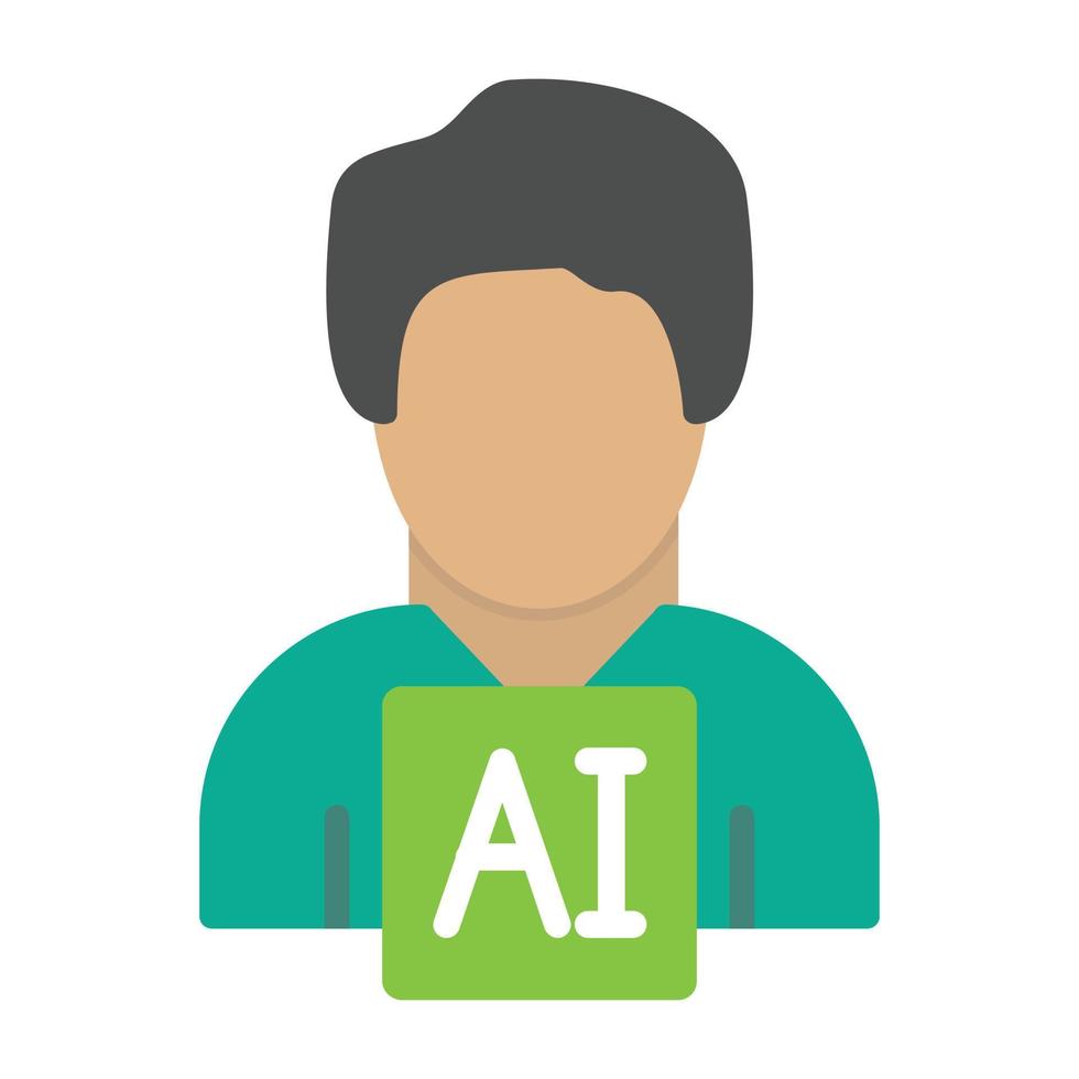 ai platte pictogram vector