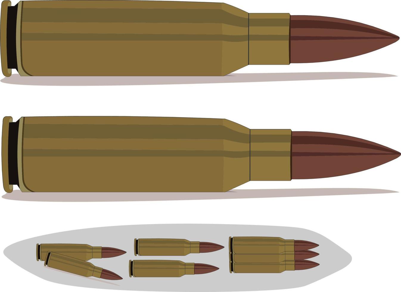 foto van geweerkogels met bruine kleur vector