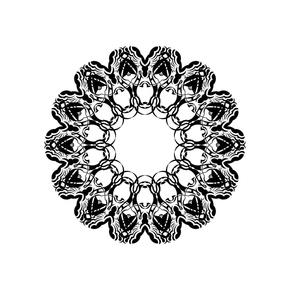 Indiase mandala-logo. cirkelvormig ornament. vectorillustratie. vector