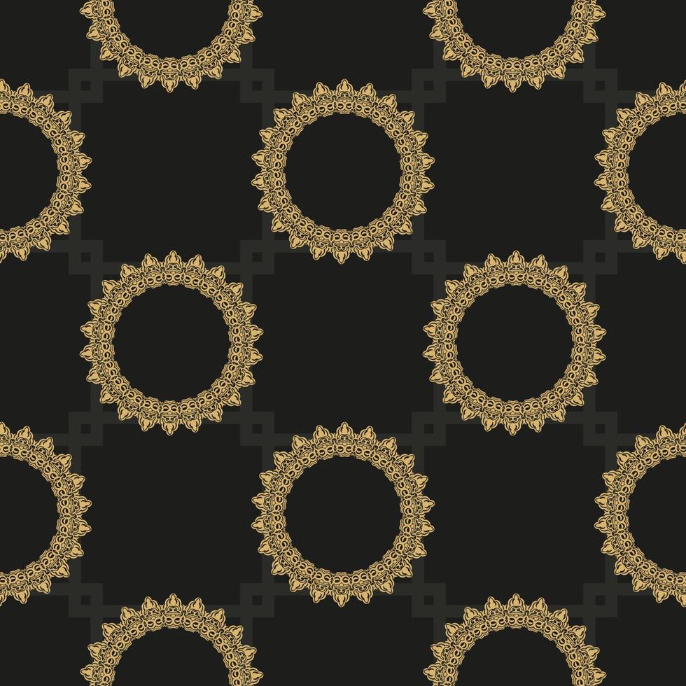chinese zwarte en gele abstracte naadloze vector achtergrond. Indiase bloemenelement. grafisch ornament voor behang, stof, verpakking, verpakking.