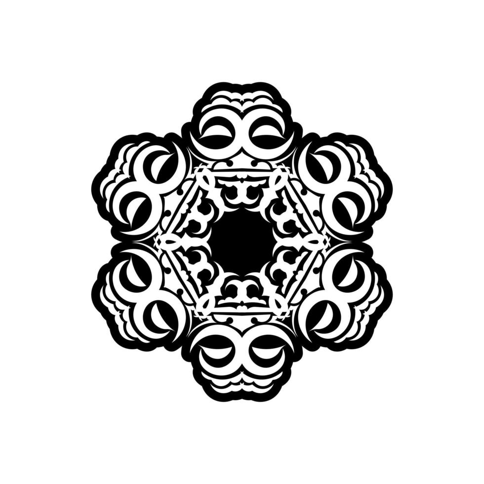Indiase mandala-logo. cirkelvormig ornament. geïsoleerd op een witte achtergrond. vectorillustratie. vector