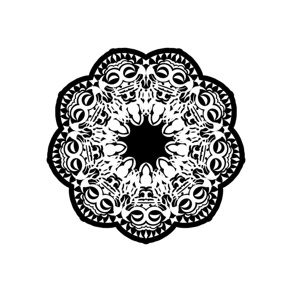 vintage mandala-logo ronde sieraad. decoratieve ronde ornamenten. ongebruikelijke bloemvorm. oosterse vector, patronen van antistresstherapie. weven ontwerpelementen. vector