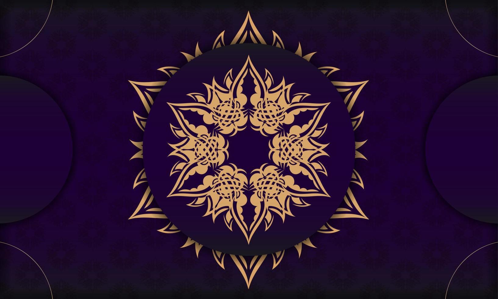 paarse luxe achtergrond met abstracte mandala sieraad. elegante en klassieke vectorelementen met ruimte voor uw tekst. vector