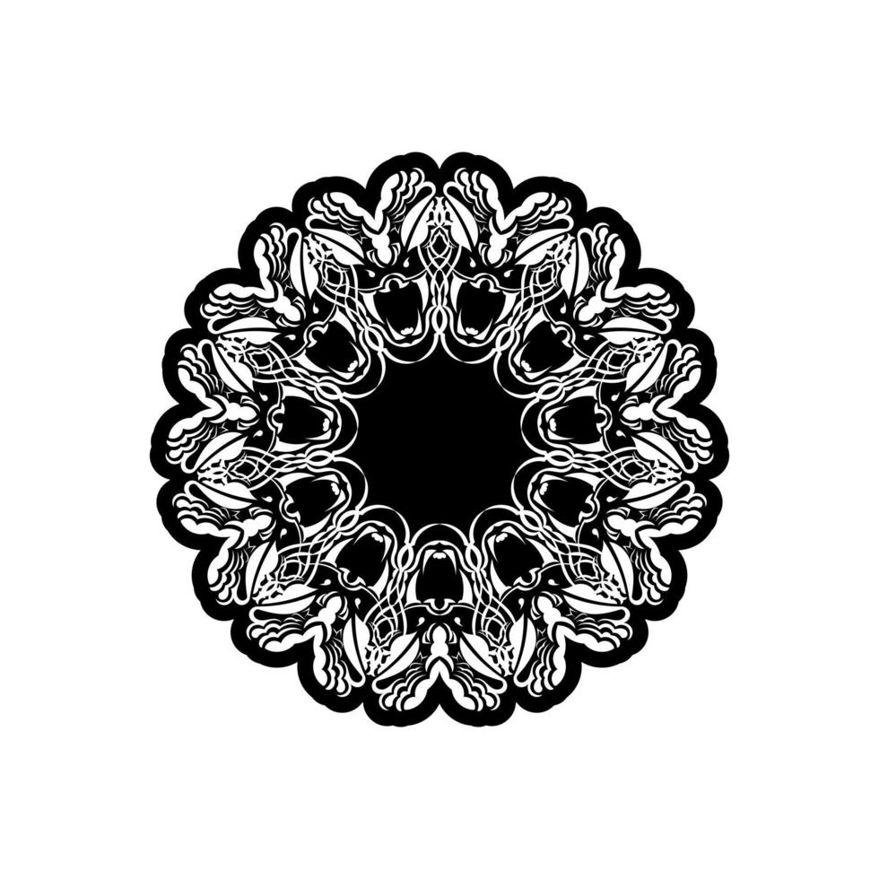 vintage mandala-logo ronde sieraad. decoratieve ronde ornamenten. ongebruikelijke bloemvorm. oosterse vector, patronen van antistresstherapie. weven ontwerpelementen. vector