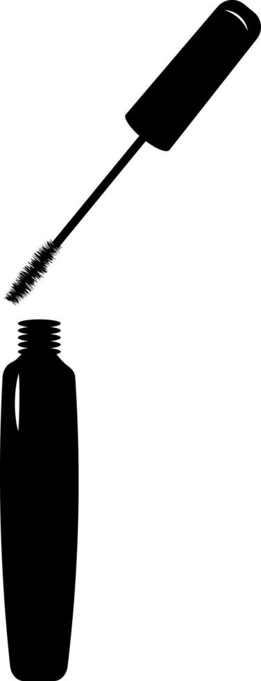 zwarte mascara voor vrouw vector