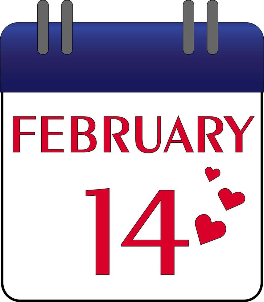 14 februari fijne valentijnsdag vector