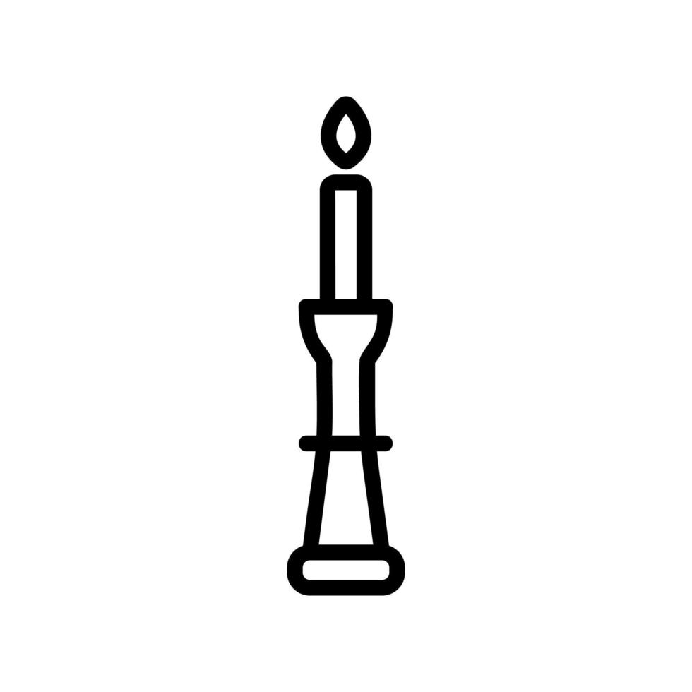 kaars pictogram vector. geïsoleerde contour symbool illustratie vector