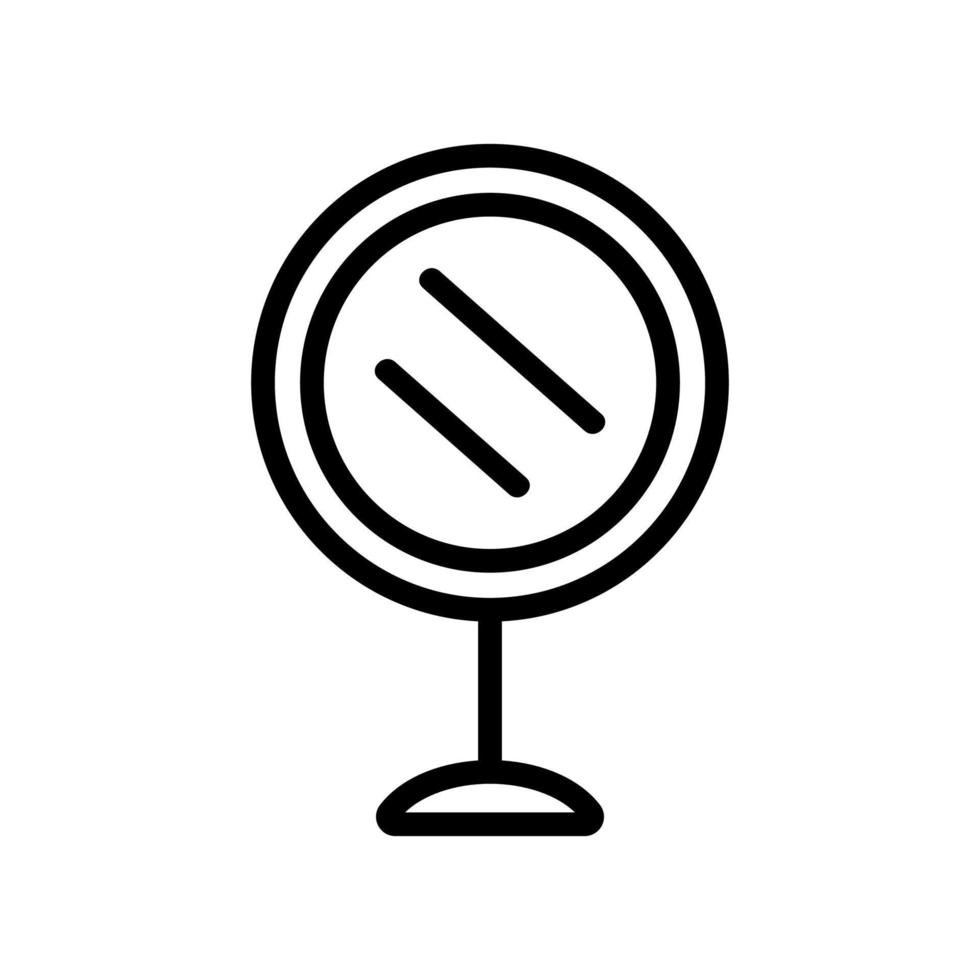 spiegel op de stand pictogram vector. geïsoleerde contour symbool illustratie vector