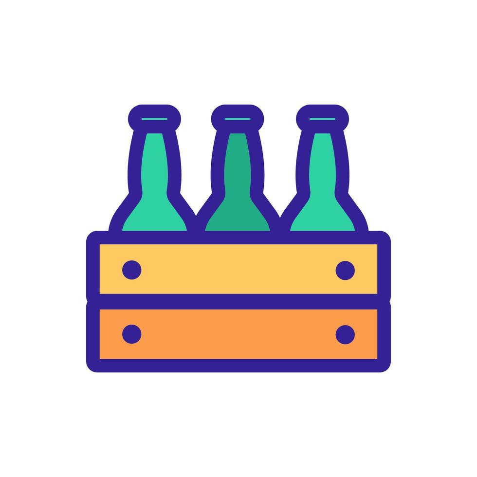 een doos bier pictogram vector. geïsoleerde contour symbool illustratie vector