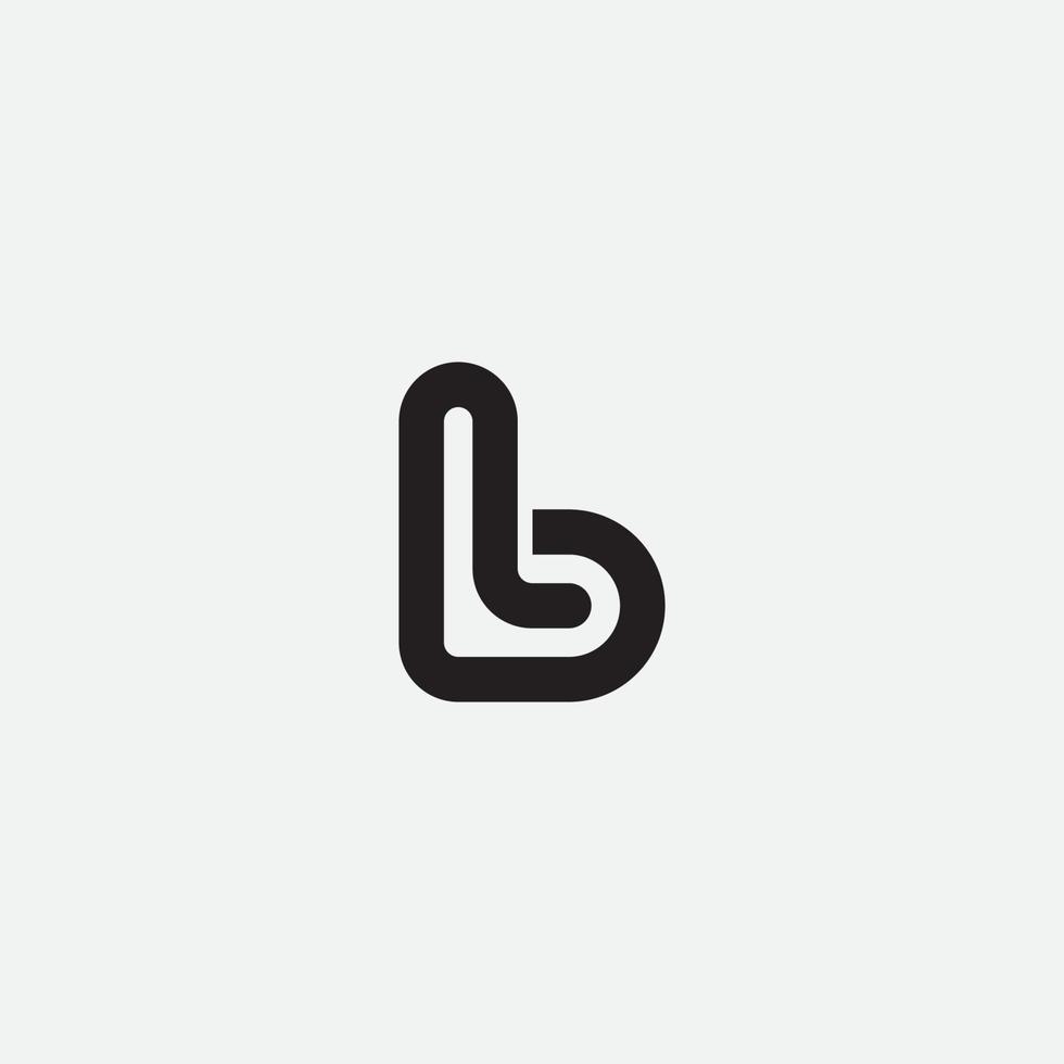 eerste letter lb monogram logo sjabloon. vector