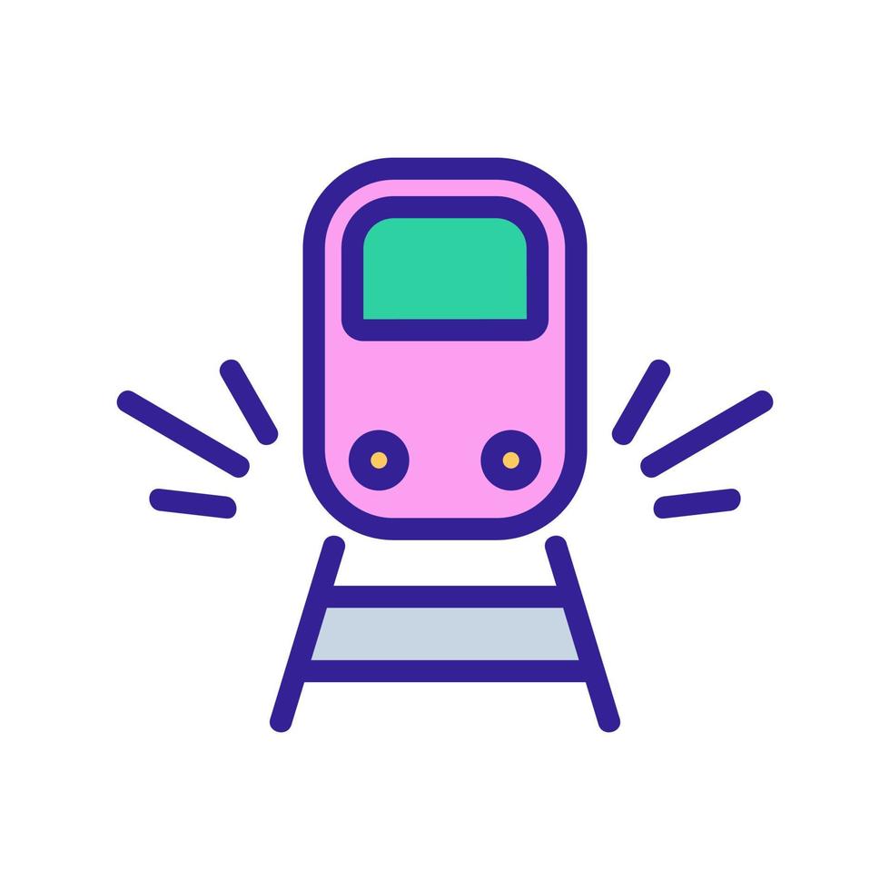 geluid van naderende trein pictogram vector overzicht illustratie