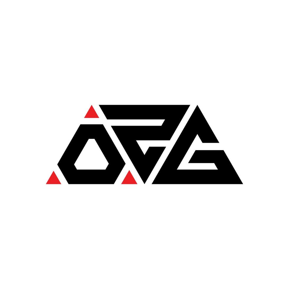 ozg driehoek brief logo ontwerp met driehoekige vorm. ozg driehoek logo ontwerp monogram. ozg driehoek vector logo sjabloon met rode kleur. ozg driehoekig logo eenvoudig, elegant en luxueus logo. ozg