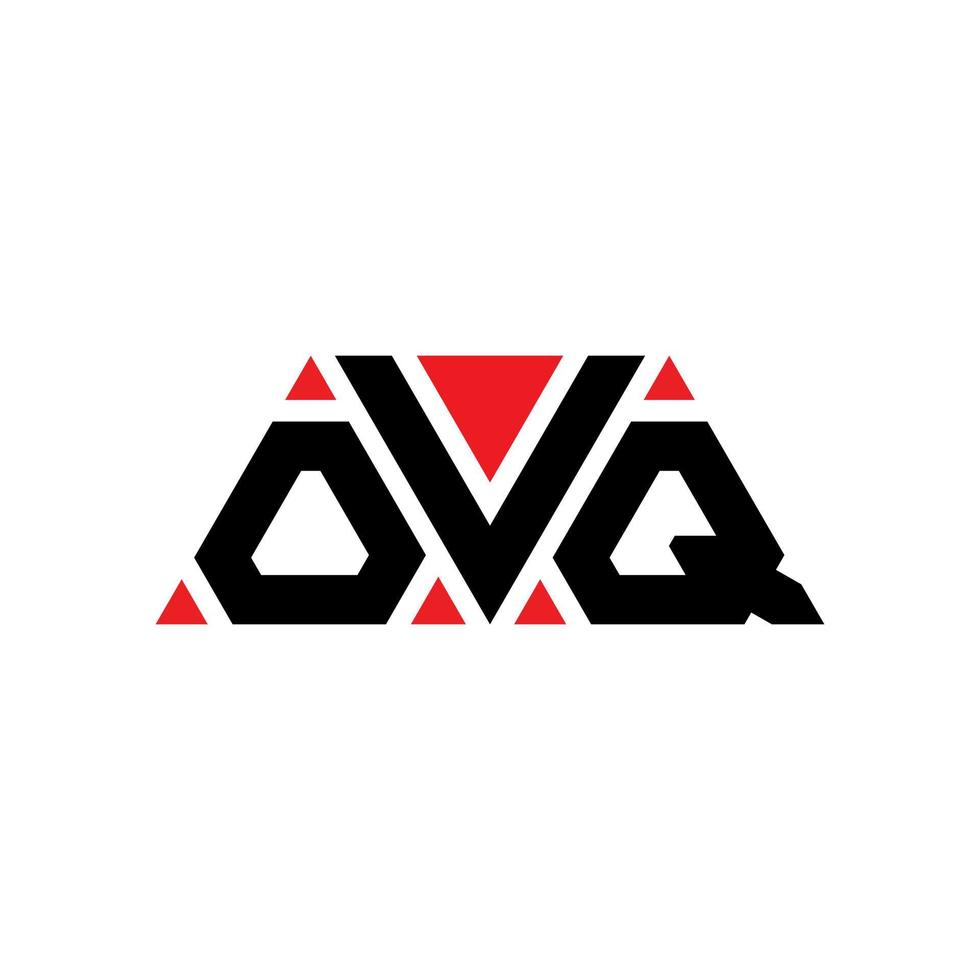 ovq driehoek brief logo ontwerp met driehoekige vorm. ovq driehoek logo ontwerp monogram. ovq driehoek vector logo sjabloon met rode kleur. ovq driehoekig logo eenvoudig, elegant en luxueus logo. ovq