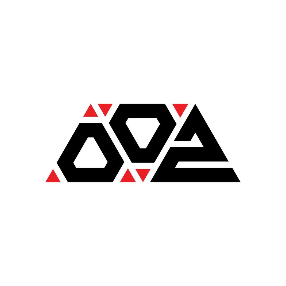 Ooz driehoek brief logo ontwerp met driehoekige vorm. ooz driehoek logo ontwerp monogram. ooz driehoek vector logo sjabloon met rode kleur. ooz driehoekig logo eenvoudig, elegant en luxueus logo. oozo