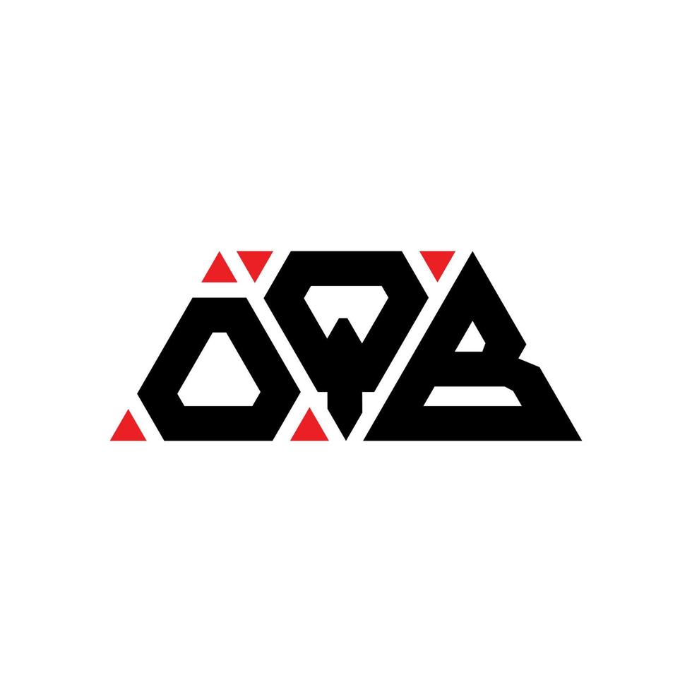 oqb driehoek brief logo ontwerp met driehoekige vorm. oqb driehoek logo ontwerp monogram. oqb driehoek vector logo sjabloon met rode kleur. oqb driehoekig logo eenvoudig, elegant en luxueus logo. oke