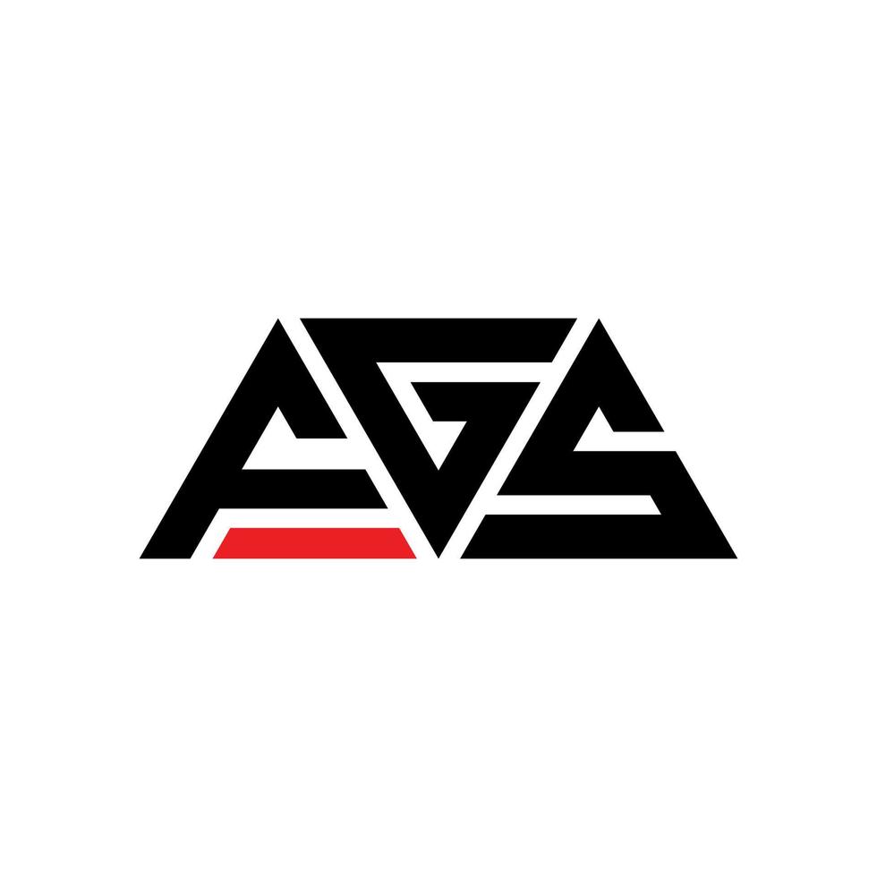 fgs driehoek brief logo ontwerp met driehoekige vorm. fgs driehoek logo ontwerp monogram. fgs driehoek vector logo sjabloon met rode kleur. fgs driehoekig logo eenvoudig, elegant en luxueus logo. fgs