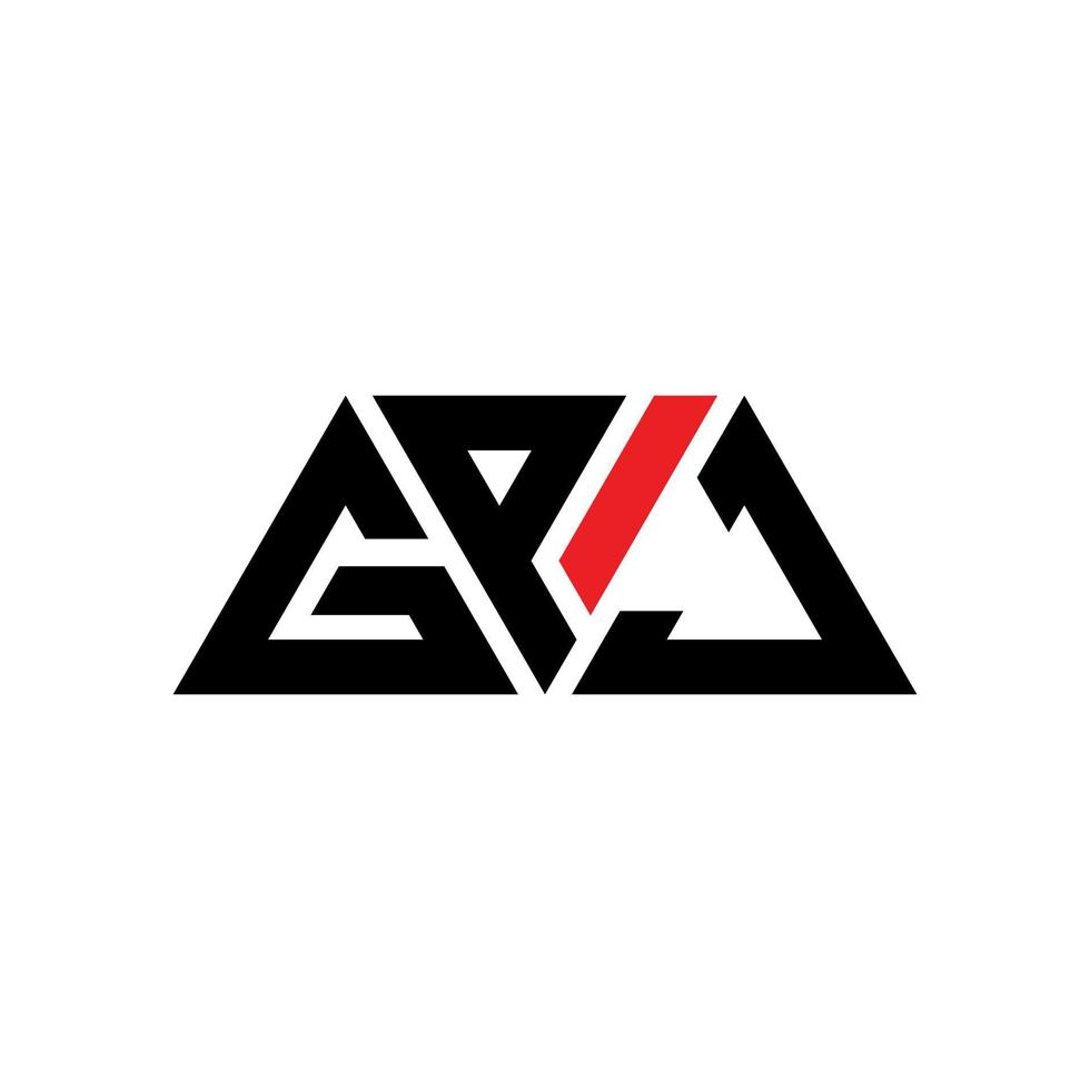 gpj driehoek brief logo ontwerp met driehoekige vorm. gpj driehoek logo ontwerp monogram. gpj driehoek vector logo sjabloon met rode kleur. gpj driehoekig logo eenvoudig, elegant en luxueus logo. gpj