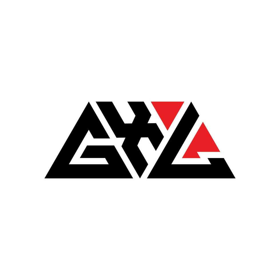 gxl driehoek brief logo ontwerp met driehoekige vorm. gxl driehoek logo ontwerp monogram. gxl driehoek vector logo sjabloon met rode kleur. gxl driehoekig logo eenvoudig, elegant en luxueus logo. gxl