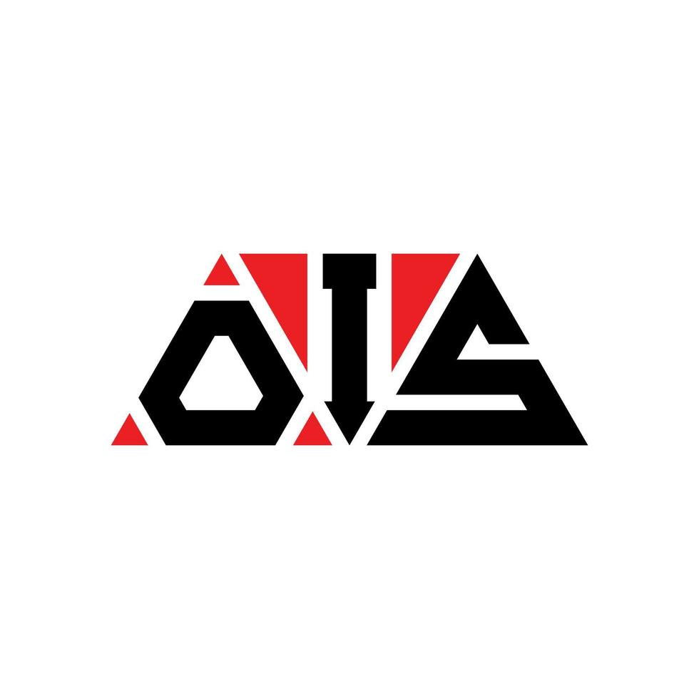 ois driehoek letter logo ontwerp met driehoekige vorm. ois driehoek logo ontwerp monogram. ois driehoek vector logo sjabloon met rode kleur. ois driehoekig logo eenvoudig, elegant en luxueus logo. ois