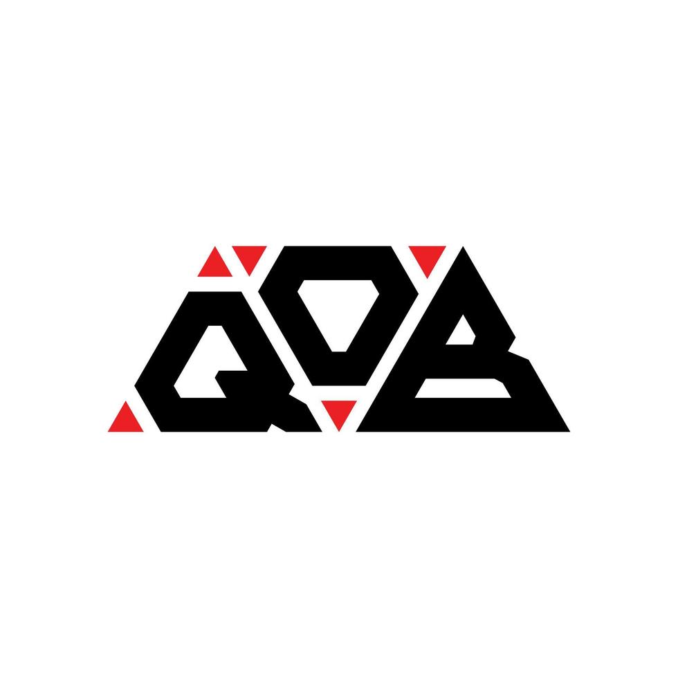 qob driehoek brief logo ontwerp met driehoekige vorm. qob driehoek logo ontwerp monogram. qob driehoek vector logo sjabloon met rode kleur. qob driehoekig logo eenvoudig, elegant en luxueus logo. qob