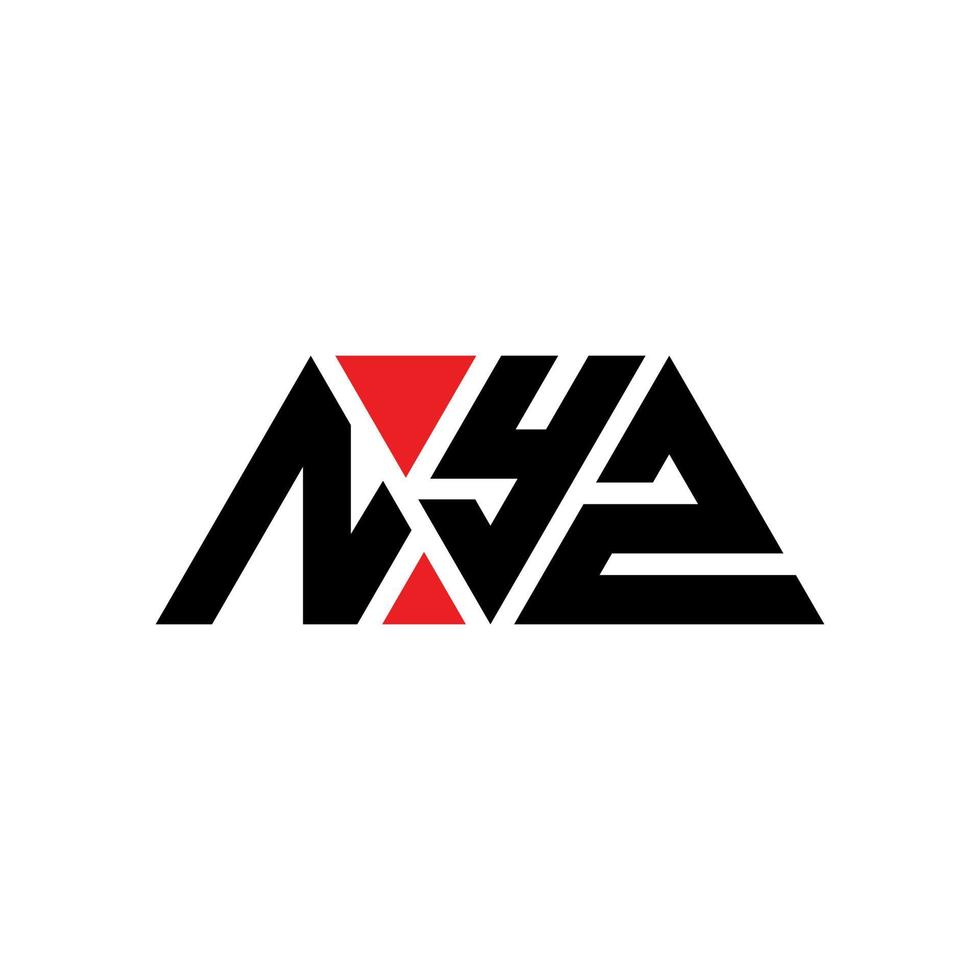 nyz driehoek brief logo ontwerp met driehoekige vorm. nyz driehoek logo ontwerp monogram. nyz driehoek vector logo sjabloon met rode kleur. nyz driehoekig logo eenvoudig, elegant en luxueus logo. nyz