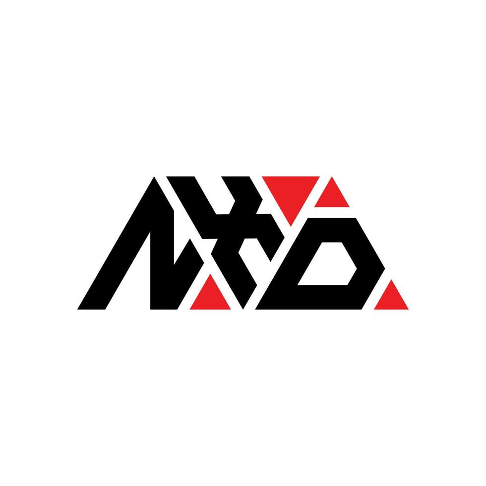 nxd driehoek brief logo ontwerp met driehoekige vorm. nxd driehoek logo ontwerp monogram. nxd driehoek vector logo sjabloon met rode kleur. nxd driehoekig logo eenvoudig, elegant en luxueus logo. nxd