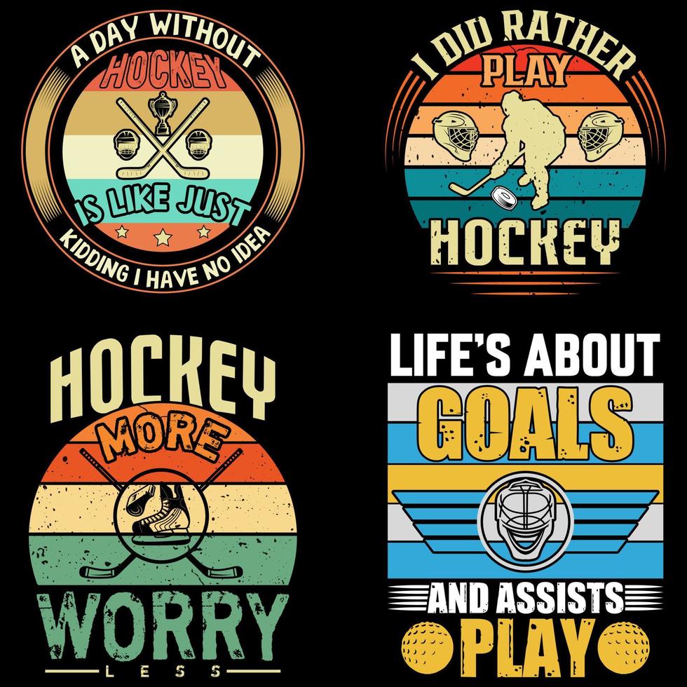 hockey vector t-shirtontwerp, eet slaaphockeyherhaling, bundelontwerp, vectorelement, illustratie