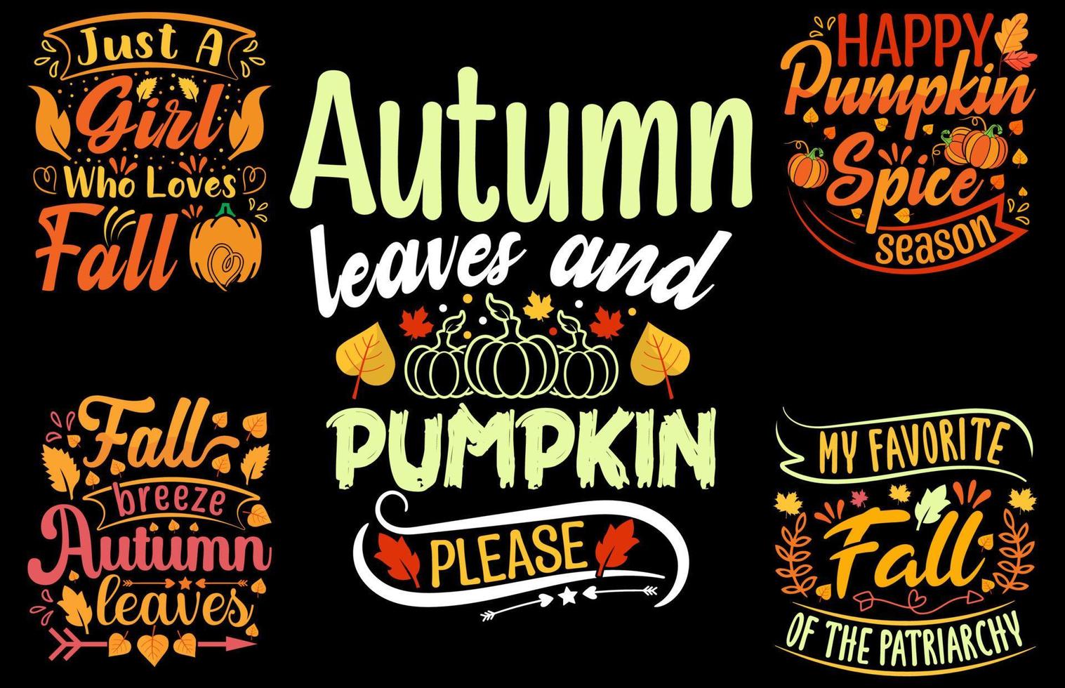 herfst typografie t-shirt design, ik hou van herfst, gelukkig pompoenkruid, vectorelement vector