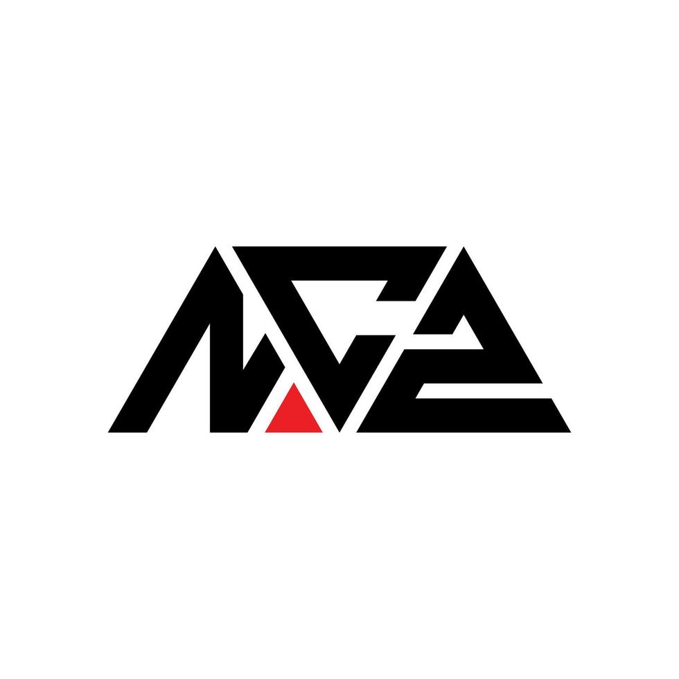 ncz driehoek brief logo ontwerp met driehoekige vorm. ncz driehoek logo ontwerp monogram. ncz driehoek vector logo sjabloon met rode kleur. ncz driehoekig logo eenvoudig, elegant en luxueus logo. ncz