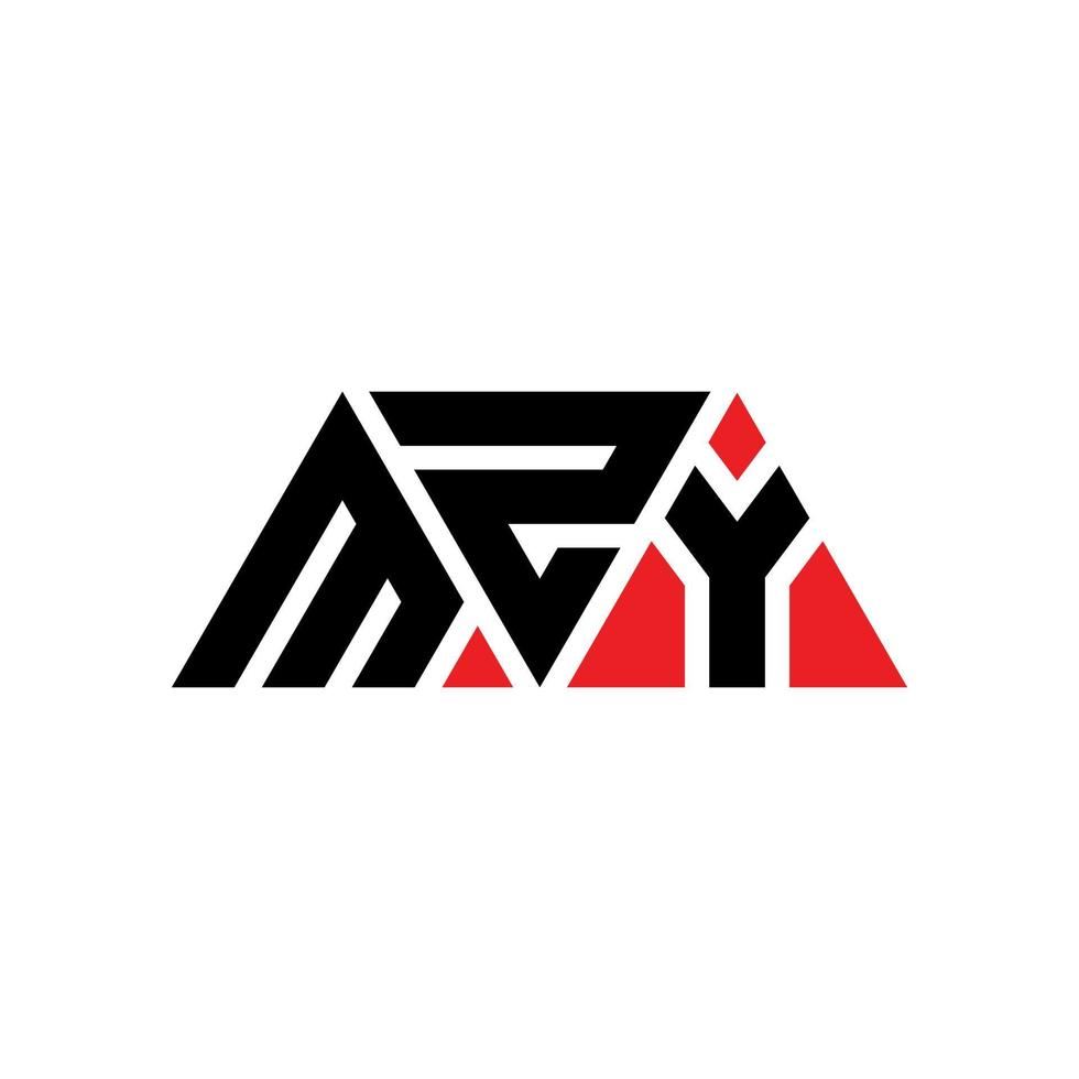 mzy driehoek brief logo ontwerp met driehoekige vorm. mzy driehoek logo ontwerp monogram. mzy driehoek vector logo sjabloon met rode kleur. mzy driehoekig logo eenvoudig, elegant en luxueus logo. mzy