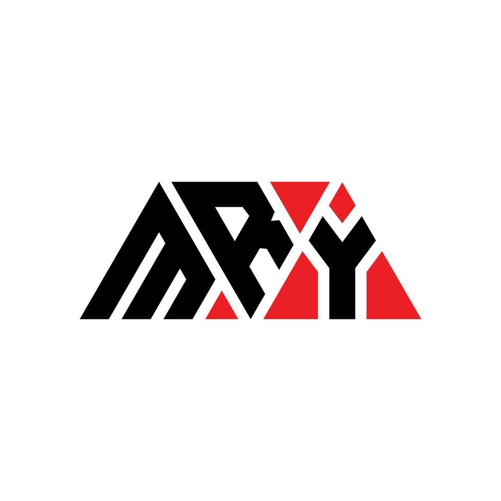 mry driehoek brief logo ontwerp met driehoekige vorm. mry driehoek logo ontwerp monogram. mry driehoek vector logo sjabloon met rode kleur. mry driehoekig logo eenvoudig, elegant en luxueus logo. mry