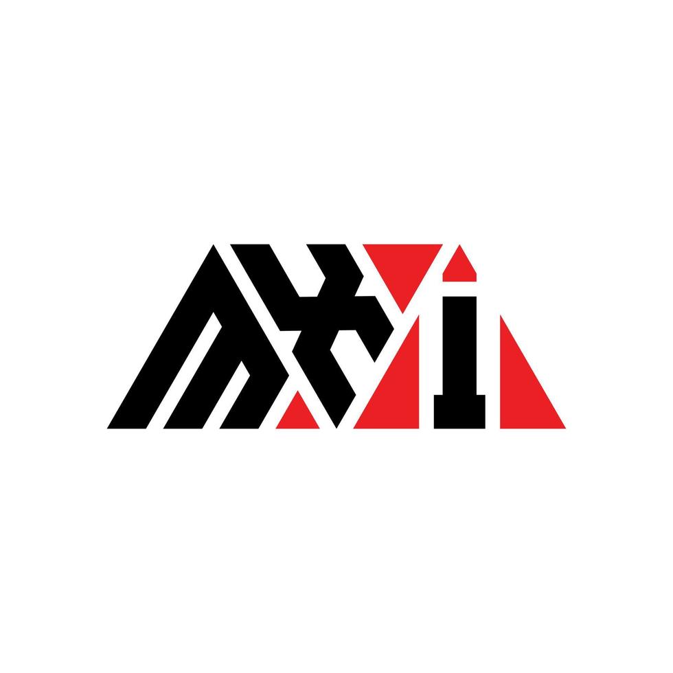 mxi driehoek brief logo ontwerp met driehoekige vorm. mxi driehoek logo ontwerp monogram. mxi driehoek vector logo sjabloon met rode kleur. mxi driehoekig logo eenvoudig, elegant en luxueus logo. mxi