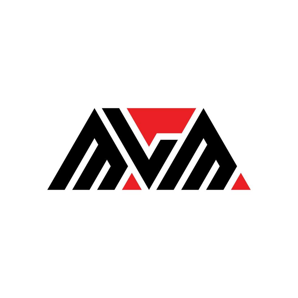 mlm driehoek letter logo ontwerp met driehoekige vorm. mlm driehoek logo ontwerp monogram. mlm driehoek vector logo sjabloon met rode kleur. mlm driehoekig logo eenvoudig, elegant en luxueus logo. mlm