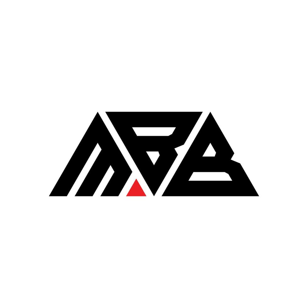 mbb driehoek brief logo ontwerp met driehoekige vorm. mbb driehoek logo ontwerp monogram. mbb driehoek vector logo sjabloon met rode kleur. mbb driehoekig logo eenvoudig, elegant en luxueus logo. mbb
