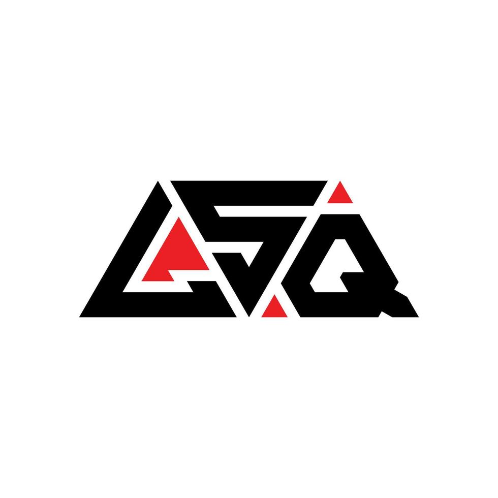 lsq driehoek brief logo ontwerp met driehoekige vorm. lsq driehoek logo ontwerp monogram. lsq driehoek vector logo sjabloon met rode kleur. lsq driehoekig logo eenvoudig, elegant en luxueus logo. lsq