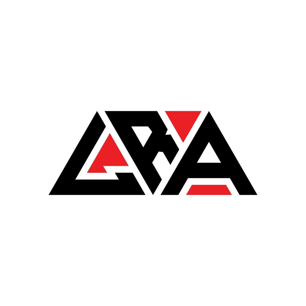 lra driehoek brief logo ontwerp met driehoekige vorm. lra driehoek logo ontwerp monogram. lra driehoek vector logo sjabloon met rode kleur. lra driehoekig logo eenvoudig, elegant en luxueus logo. lra