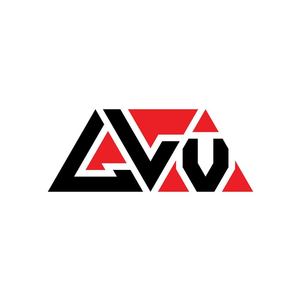 llv driehoek brief logo ontwerp met driehoekige vorm. llv driehoek logo ontwerp monogram. llv driehoek vector logo sjabloon met rode kleur. llv driehoekig logo eenvoudig, elegant en luxueus logo. llv