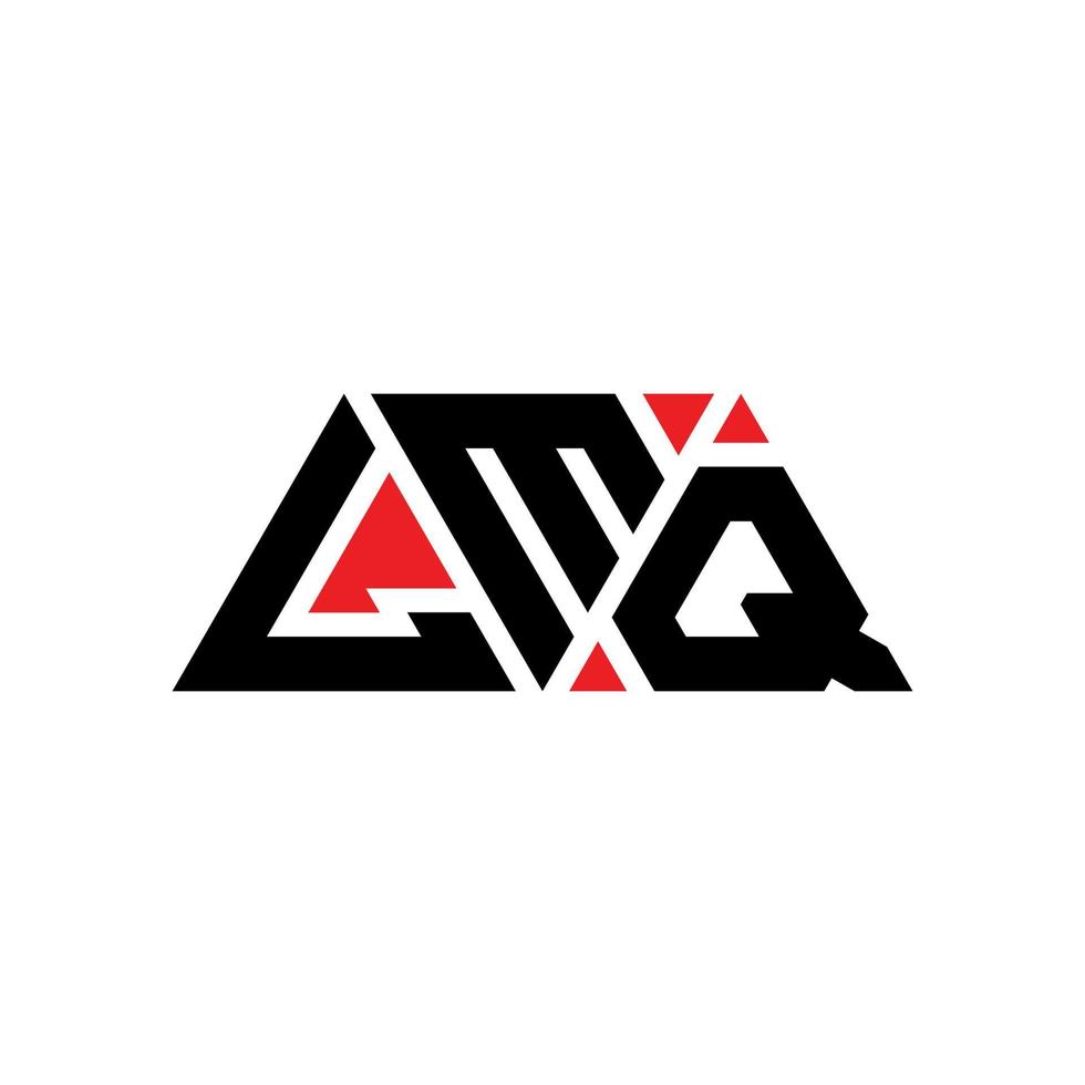 LMQ driehoek brief logo ontwerp met driehoekige vorm. lmq driehoek logo ontwerp monogram. LMQ driehoek vector logo sjabloon met rode kleur. lmq driehoekig logo eenvoudig, elegant en luxueus logo. lmq