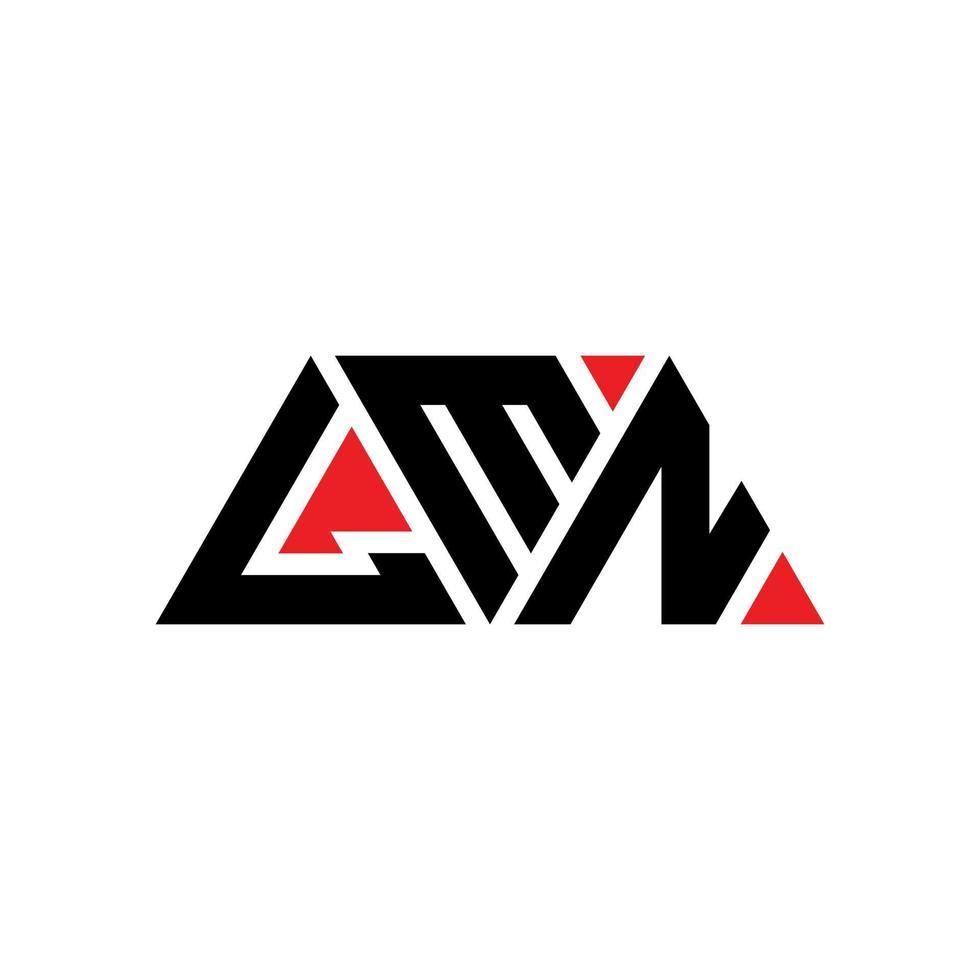 lmn driehoek brief logo ontwerp met driehoekige vorm. lmn driehoek logo ontwerp monogram. lmn driehoek vector logo sjabloon met rode kleur. lmn driehoekig logo eenvoudig, elegant en luxueus logo. lmn