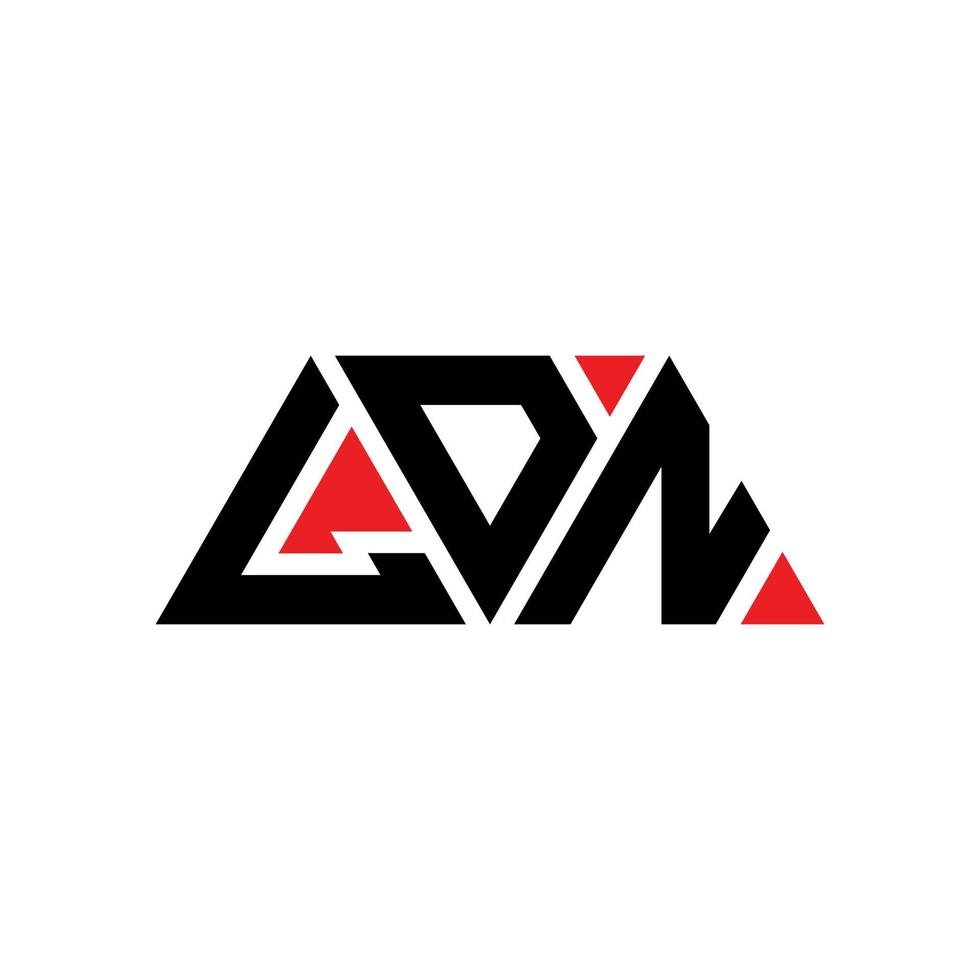 ldn driehoek brief logo ontwerp met driehoekige vorm. ldn driehoek logo ontwerp monogram. ldn driehoek vector logo sjabloon met rode kleur. ldn driehoekig logo eenvoudig, elegant en luxueus logo. ldn