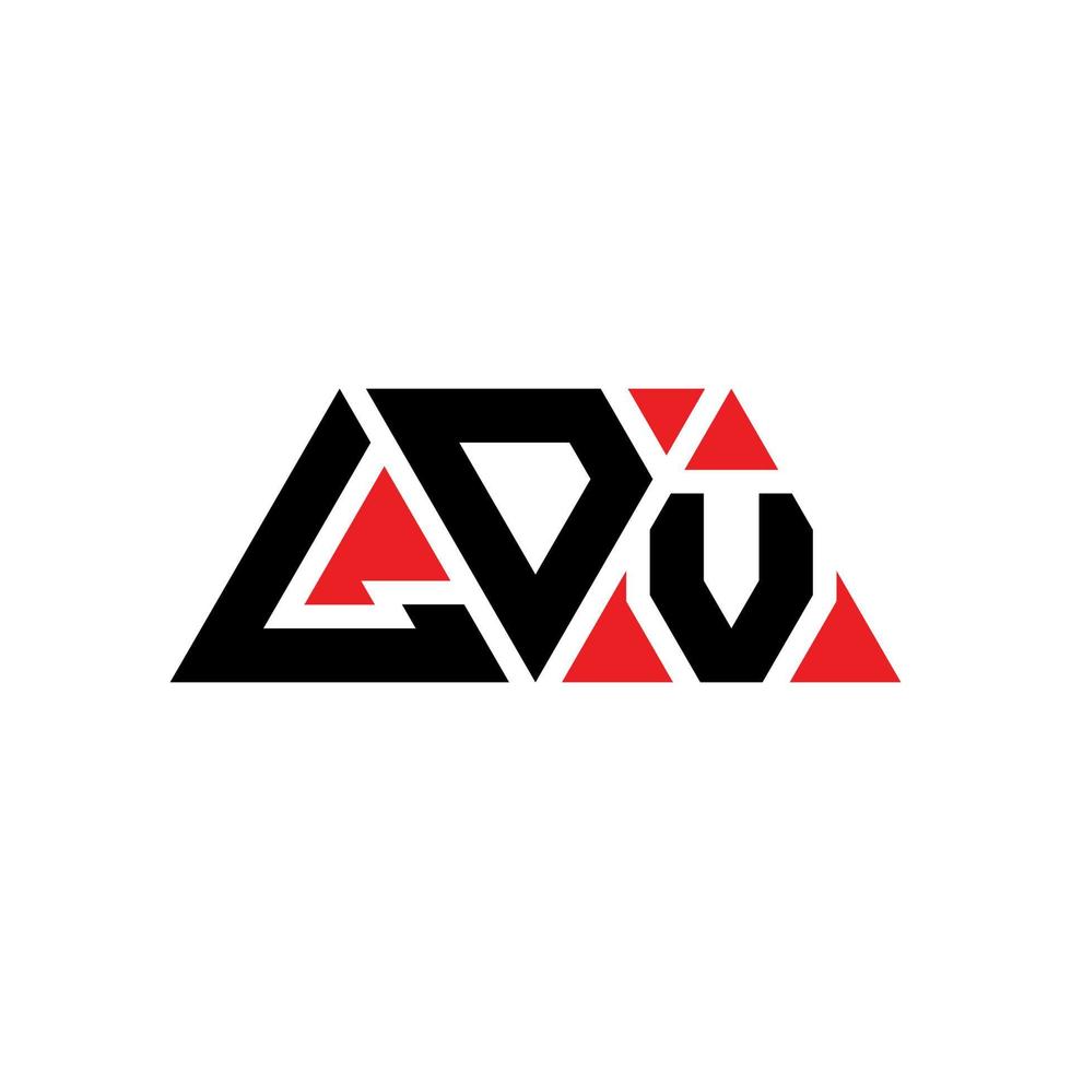 ldv driehoek brief logo ontwerp met driehoekige vorm. ldv driehoek logo ontwerp monogram. ldv driehoek vector logo sjabloon met rode kleur. ldv driehoekig logo eenvoudig, elegant en luxueus logo. ldv