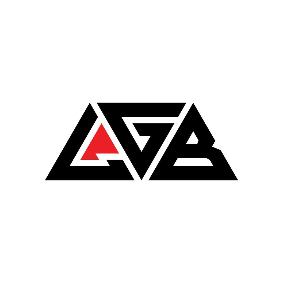 lgb driehoek brief logo ontwerp met driehoekige vorm. lgb driehoek logo ontwerp monogram. lgb driehoek vector logo sjabloon met rode kleur. lgb driehoekig logo eenvoudig, elegant en luxueus logo. lgb