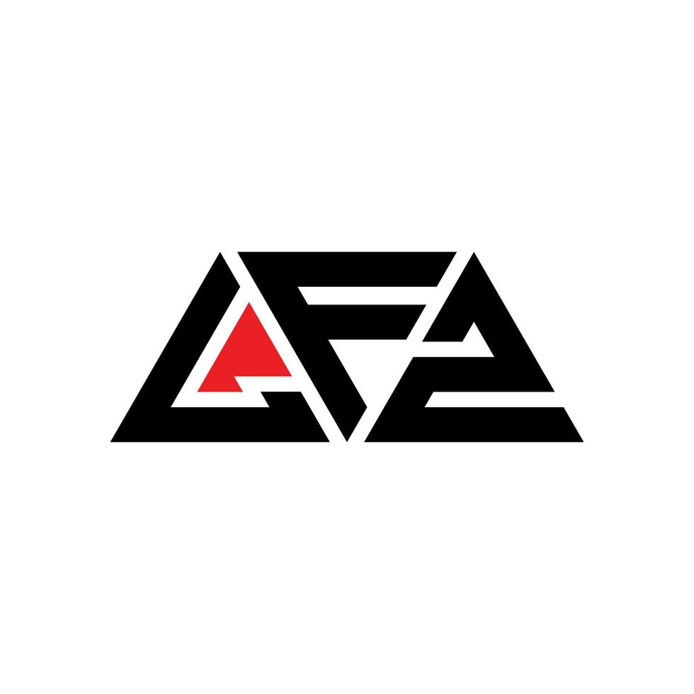 LFZ driehoek brief logo ontwerp met driehoekige vorm. lfz driehoek logo ontwerp monogram. lfz driehoek vector logo sjabloon met rode kleur. lfz driehoekig logo eenvoudig, elegant en luxueus logo. lfz