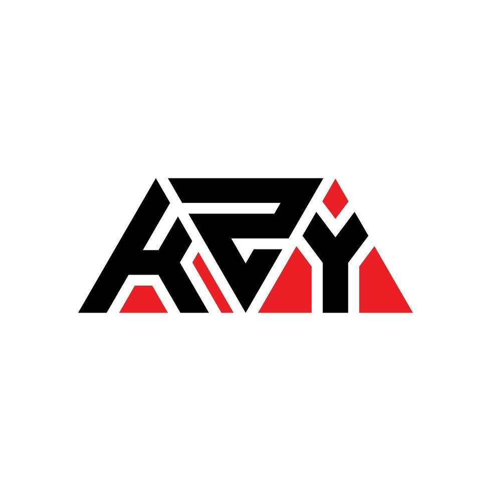 kzy driehoek brief logo ontwerp met driehoekige vorm. kzy driehoek logo ontwerp monogram. kzy driehoek vector logo sjabloon met rode kleur. kzy driehoekig logo eenvoudig, elegant en luxueus logo. kzy