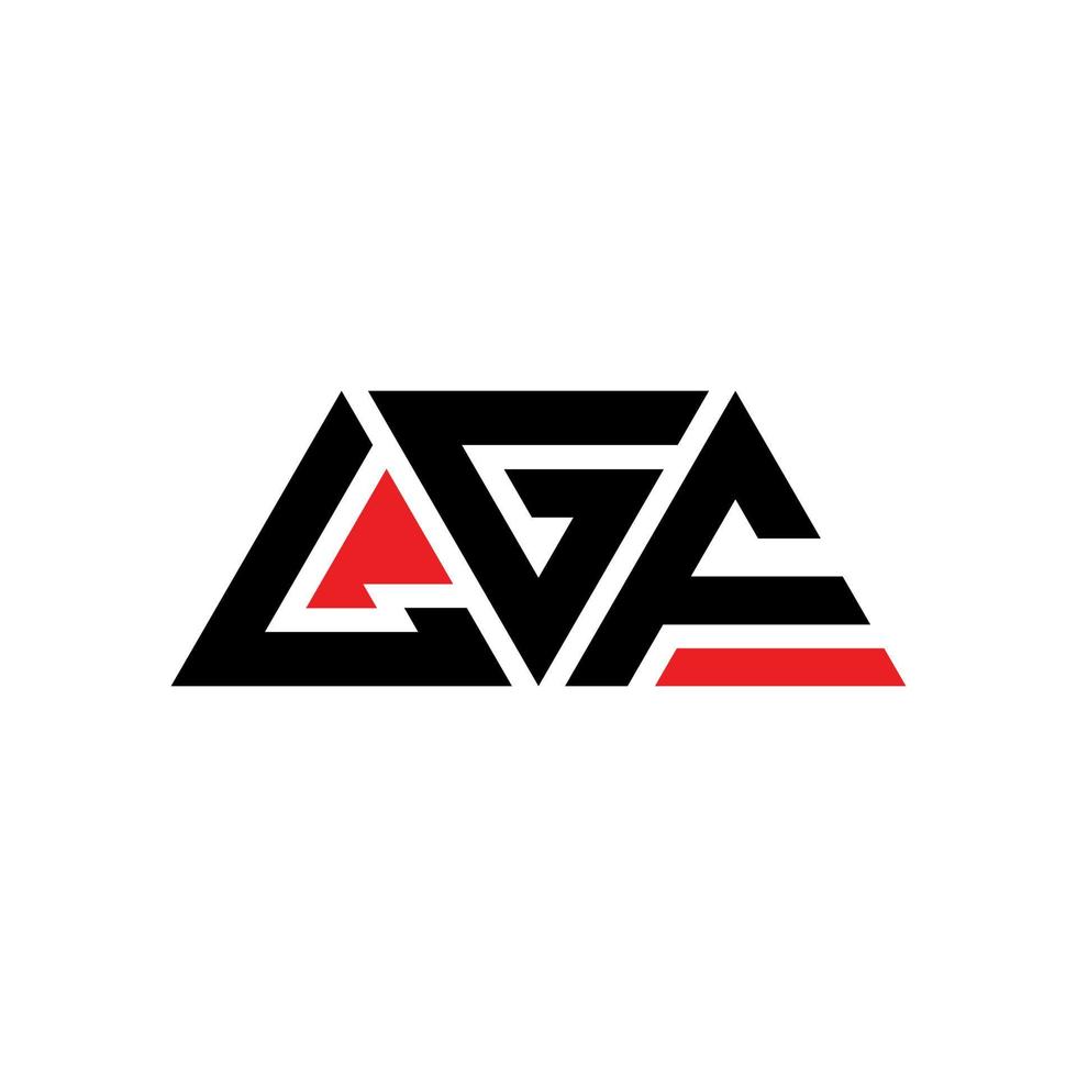 lgf driehoek brief logo ontwerp met driehoekige vorm. lgf driehoek logo ontwerp monogram. lgf driehoek vector logo sjabloon met rode kleur. lGF driehoekig logo eenvoudig, elegant en luxueus logo. lgf