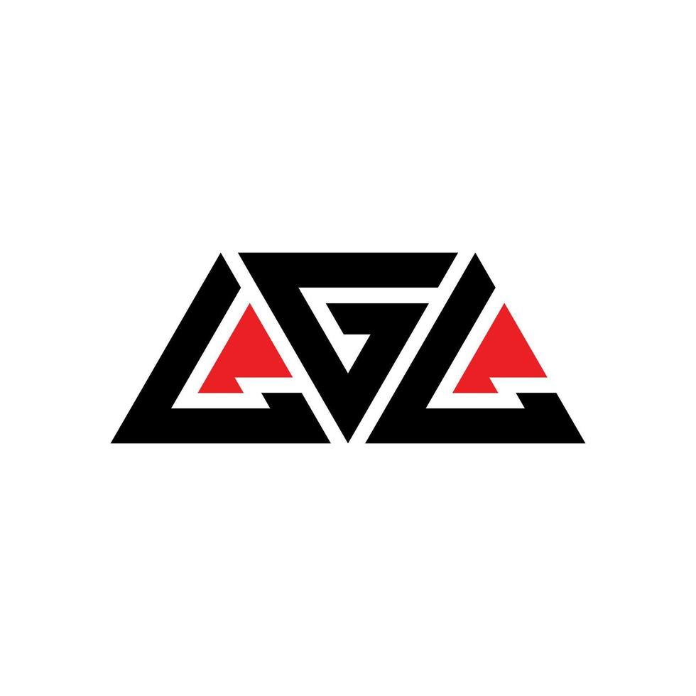 lgl driehoek brief logo ontwerp met driehoekige vorm. lgl driehoek logo ontwerp monogram. lgl driehoek vector logo sjabloon met rode kleur. lgl driehoekig logo eenvoudig, elegant en luxueus logo. lgl
